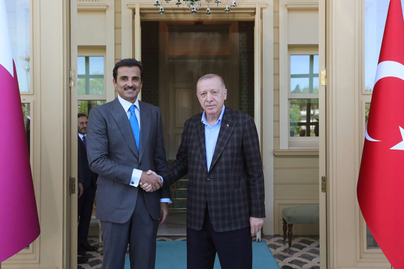Cumhurbaşkanı Erdoğan, Katar Emiri Şeyh Temim ile görüştü  