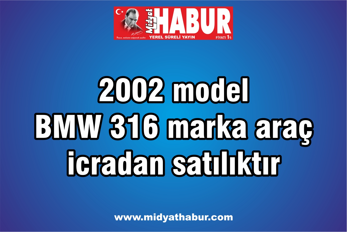 2002 model BMW 316 marka araç icradan satılıktır