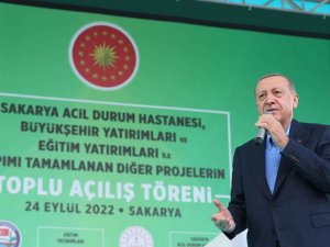 Cumhurbaşkanı Erdoğan, Sakaryada toplu açılış töreninde konuştu