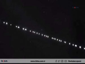 SpaceXe ait Starlink uyduları Ağrıdan görüldü