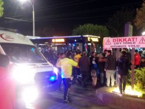Şehir içi otobüsü motosiklete çarptı: 1 yaralı
