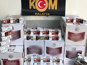 Malatya’da 200 bin adet gümrük kaçağı makaron ele geçirildi
