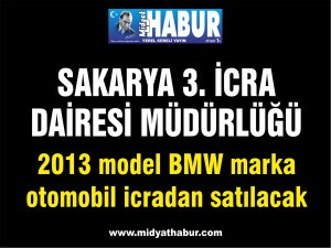 2013 model BMW marka otomobil icradan satılacak