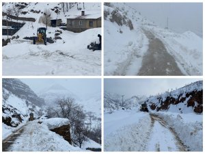 Şırnak’ta yoğun kar yağışı 92 köy yolunu kapattı  