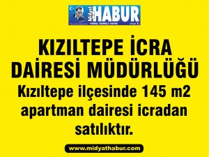 Mardin İli Kızıltepe ilçesinde 145 m2 apartman dairesi icradan satılıktır.