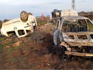 Diyarbakırda yarışan araçlar kaza yaptı: 5 yaralı 