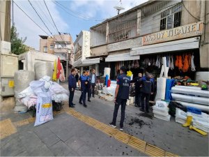 Diyarbakırda kaldırım işgalleri için zabıtadan ortak çalışma  
