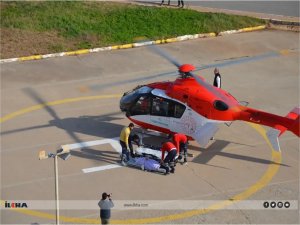Şırnaktaki hasta ambulans helikopterle Şanlıurfaya nakledildi 