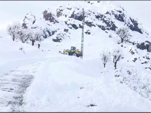 Siirtte karla kapanan yolda mahsur kalanlar kurtarıldı 