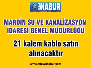 21 kalem kablo satın alınacaktır