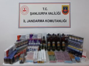Şanlıurfada çok sayıda kaçak içki ve sigara ele geçirildi