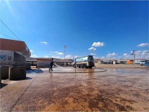 Şanlıurfada hayvan pazarı şap hastalığına karşı dezenfekte edildi