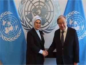 Emine Erdoğan, BM Genel Sekreteri Guterres’le görüştü