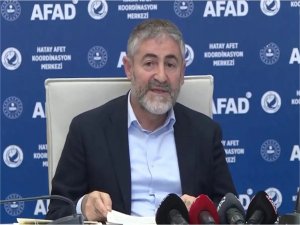 Hazine ve Maliye Bakanı Nureddin Nebati, Hataydaki Afet Koordinasyon Merkezinde konuştu