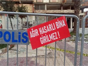 Ağır hasarlı binada hırsızlık yapan 3 şüpheli gözaltına alındı