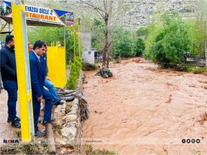 Midyat Beyazsuda su taşkını sele döndü onlarca tesis sular altına kaldı