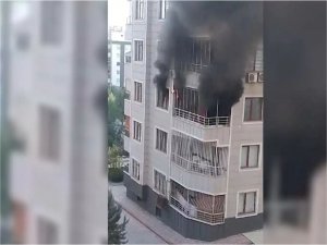 Şanlıurfa da apartmanda çıkan yangın korkuttu