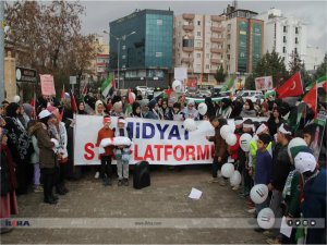Midyatlı anneler Gazze için yürüdü