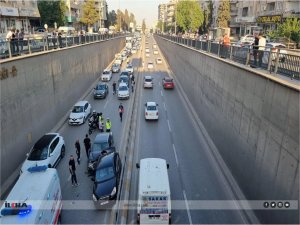 Şanlıurfada maddi hasarlı trafik kazası