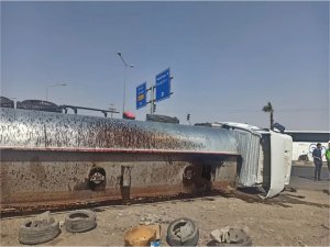 Cizre’de tanker devrildi 