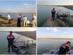 Batmanda 250 metrelik kaçak balık ağı ele geçirildi