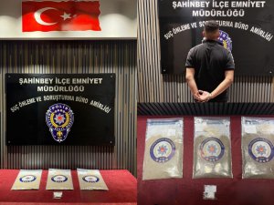 Gaziantep’te 3 kilo metamfetamin ele geçirildi