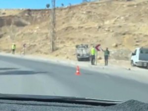 Şırnakta virajı alamayan araç takla attı: 2 yaralı