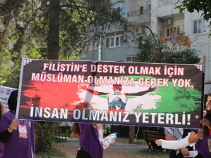 Mardinde lise öğrencilerinden Gazze yararına kermes ve sergi