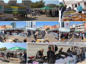 Diyarbakırda ihtiyaç sahibi aileler yararına kurulan kermes devam ediyor