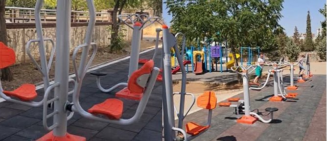 Midyat Belediyesi Yeni Mahalledeki Mevlana Parkını Yeniledi