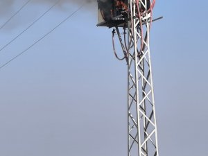 Batmanda kum ocağı yakınındaki trafo alev aldı