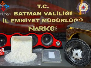 Batman’da araç hoparlörüne gizlenmiş metamfetamin madde ele geçirildi
