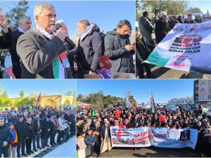 Urfa’da Gazze için yürüyüş ve gıyabi cenaze namazı etkinliği düzenlendi