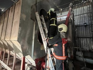 Mardin’de mısır kurutma fabrikasında yangın