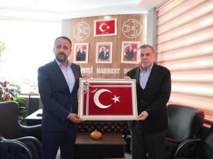 BAŞKAN ŞAHİN’DEN MHP İLÇE BAŞKANI ACAR’A HAYIRLI OLSUN ZİYARETİ