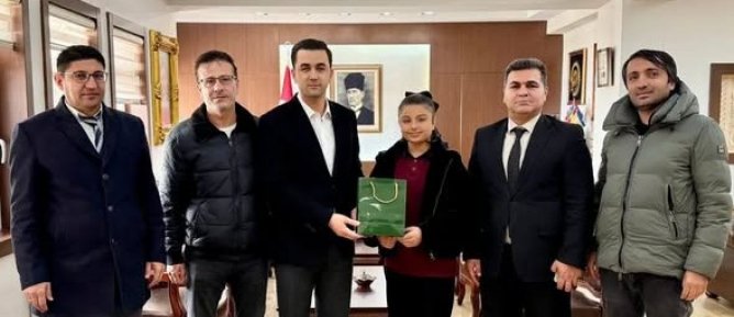 TÜRKİYE BİRİNCİSİNİ MAKAMINDA KABUL ETTİ