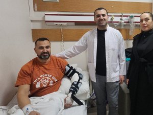 Batmanda 200 kiloluk ağırlık sonrası kopan tendon ameliyatla onarıldı
