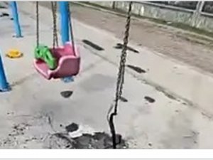 Çocuklar için yapılan parklar bir yılda kullanılamaz hale geldi