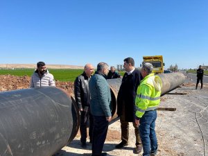 BEYAZSU ANA İSALE HATTINDAKİ ARIZA YERİNDE İNCELENDİ