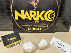 Mardinde 3 kilo metamfetamin ele geçirildi