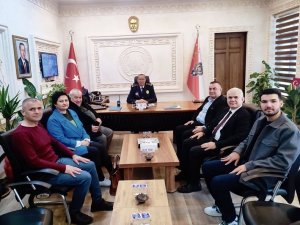 MİDYAT TURABDİN GAZETECİLER VE YAZARLAR DERNEĞİNDEN EMNİYETE ANLAMLI ZİYARET