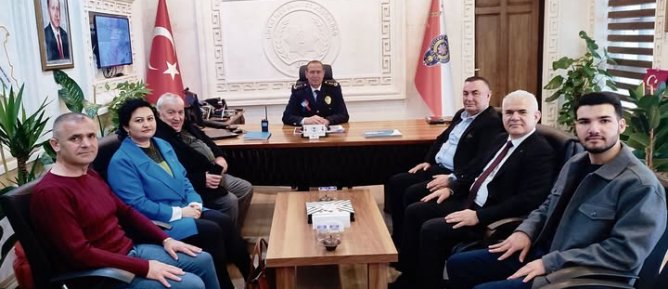 MİDYAT TURABDİN GAZETECİLER VE YAZARLAR DERNEĞİNDEN EMNİYETE ANLAMLI ZİYARET