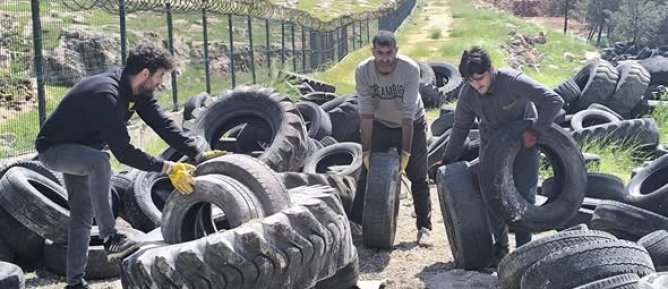 Büyükşehir Belediyesi, 100 Ton Atık Lastiği Geri Dönüşüme Kazandırdı
