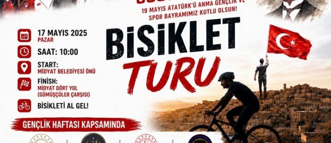 Midyat’ta 19 Mayıs Coşkusu “Bisiklet Turu” ile Yaşanacak