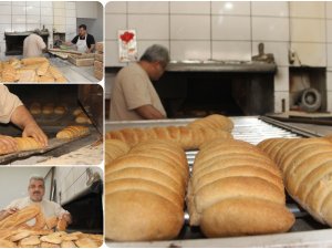 Mardinde fırıncılar yaklaşık 450 derece sıcaklığa karşı ekmek üreterek geçimlerini sağlıyor