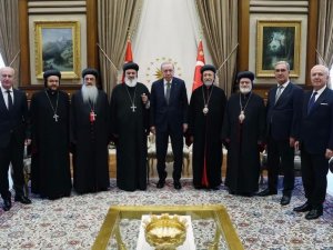 Süryani ruhani liderlerinden Cumhurbaşkanı Erdoğan’a Tarihi Ziyaret