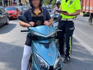 Midyatta motosiklet denetiminde 18 sürücüye ceza