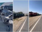 Batmanda yük treni araçla çarpıştı
